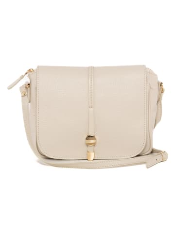 Anna Morellini Leder-Umhängetasche "Monte Avella" in Beige - (B)25 x (H)23 x (T)7 cm