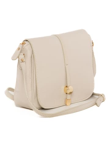 Anna Morellini Leder-Umhängetasche "Monte Avella" in Beige - (B)25 x (H)23 x (T)7 cm