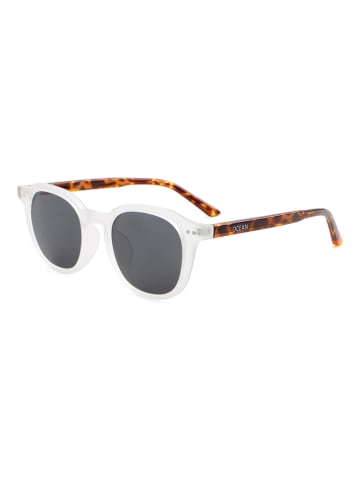 ocean sunglasses Okulary przeciwsłoneczne unisex w kolorze biało-brązowo-czarnym