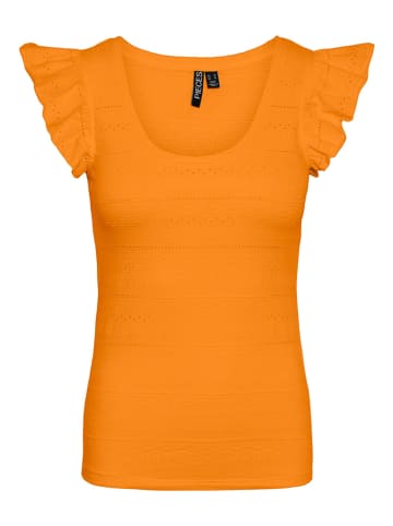 Pieces Koszulka w kolorze pomarańczowym