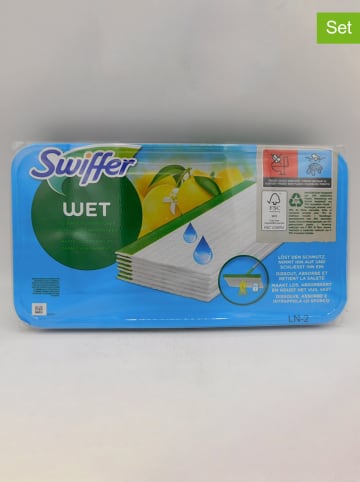 Swiffer 4er-Set: Wischtücher-Nachfüllpack "Zitrone" - je 12 Stück
