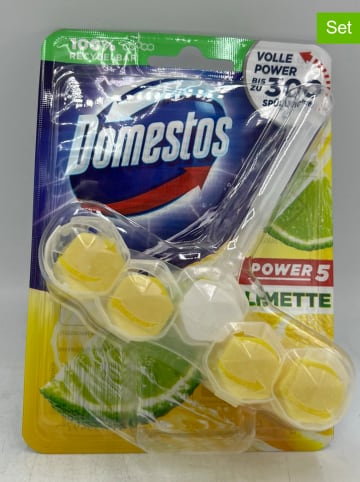 Domestos 9er-Set: WC-Steine "Power 5 Limette", 55 g