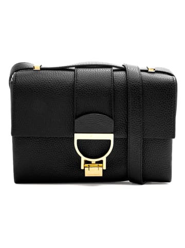 COCCINELLE Leder-Umhängetasche in Schwarz - (B)23 x (H)17 x (T)7 cm