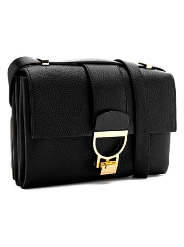 COCCINELLE Leder-Umhängetasche in Schwarz - (B)23 x (H)17 x (T)7 cm