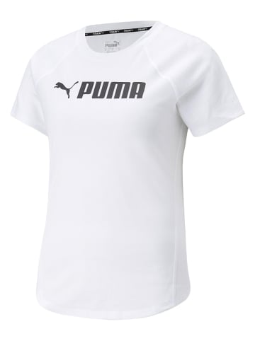 Puma Koszulka sportowa "Fit Logo" w kolorze białym