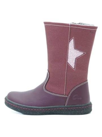 Ciao Leder-Stiefel in Dunkelrot