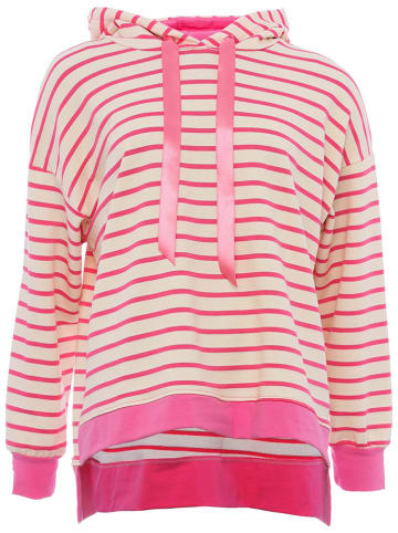 Zwillingsherz Bluza w kolorze beżowo-różowym