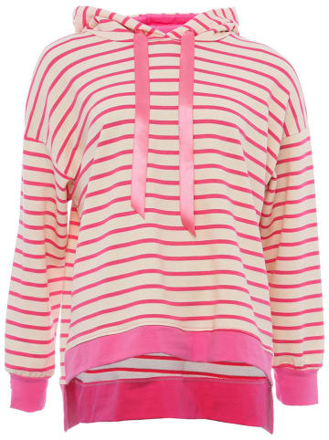 Zwillingsherz Hoodie "Stripes" beige/roze