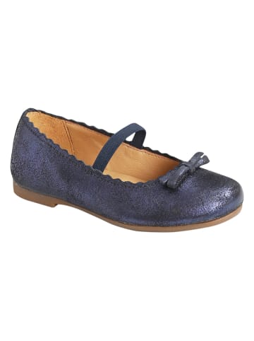 vertbaudet Skórzane baleriny w kolorze granatowym
