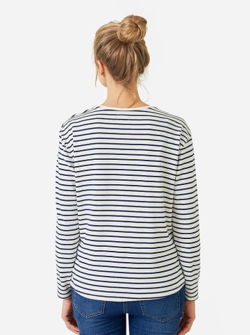 vertbaudet Umstandslongsleeve in Schwarz/ Weiß