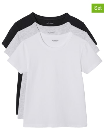 vertbaudet Koszulki (2 szt.) w kolorze białym i czarnym