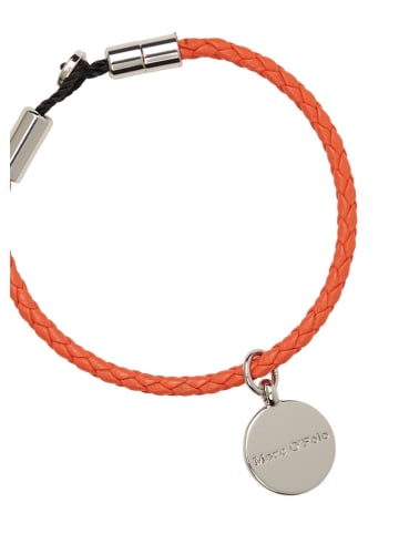 Marc O´Polo Leren armband met hanger oranje
