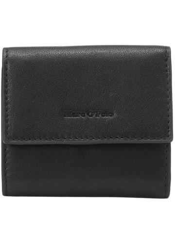 Marc O´Polo Leren portemonnee zwart - (B)9,5 x (H)10 x (D)3 cm