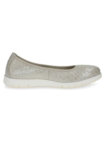 Caprice Leder-Ballerinas in Grau