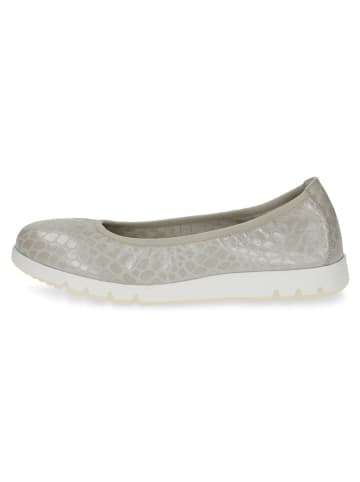 Caprice Leder-Ballerinas in Grau