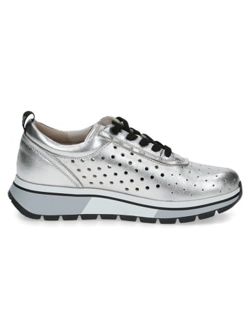 Caprice Leder-Sneakers in Silber