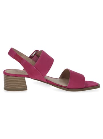 Caprice Skórzane sandały "Siena" w kolorze różowym