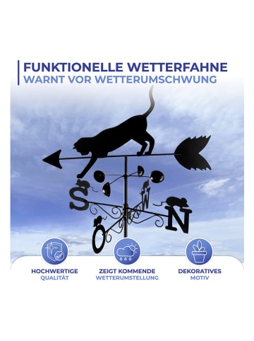 Wenko Windvaan "Kat" zwart
