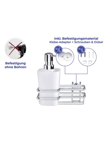Wenko 2-delig set: afwasmiddeldispenser met spons - 400 ml