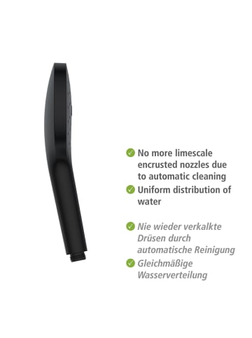 Wenko Douchekop "Automatic Cleaning" zwart - Ø 12 cm