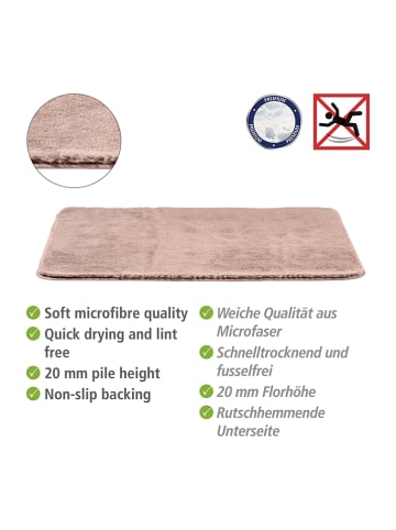 Wenko Dywanik łazienkowy "Saravan" w kolorze jasnoróżowym - 80 x 50 cm