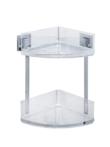 Wenko Edelstahl-Eckregal "Quadro" - (B)28 x (H)32,5 x (T)19,5 cm