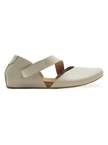 Comfortfusse Leder-Ballerinas in Beige