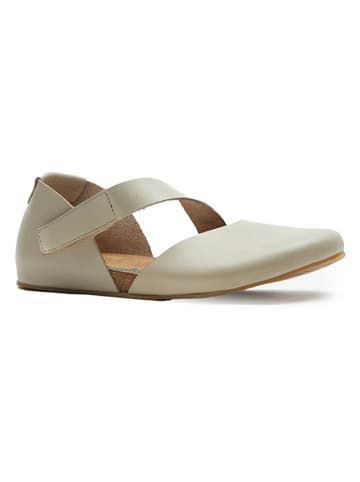 Comfortfusse Leder-Ballerinas in Beige