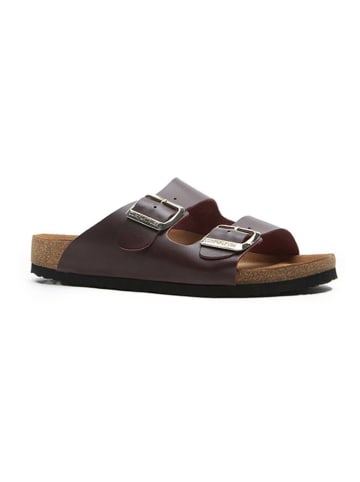 Comfortfusse Leren slippers bordeaux
