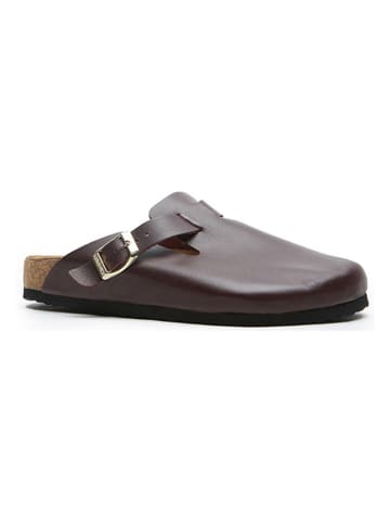 Comfortfusse Leren clogs bordeaux