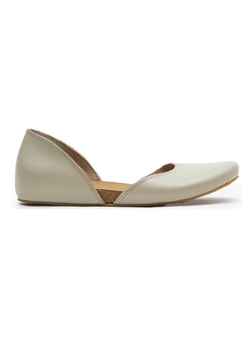 Comfortfusse Leder-Ballerinas in Beige
