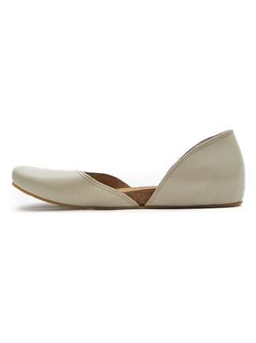 Comfortfusse Leder-Ballerinas in Beige