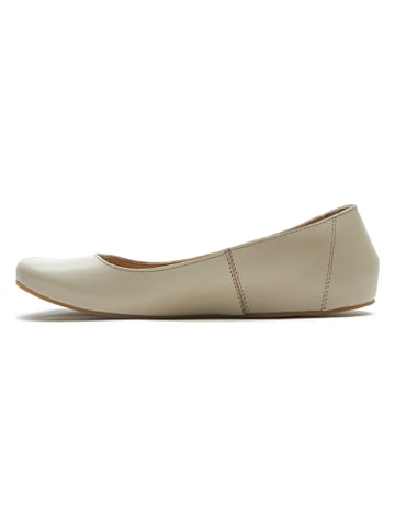 Comfortfusse Leren ballerina's beige