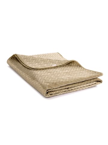 Yellow Bettüberwurf "Audrey" in Sand - (L)260 x (B)180 cm