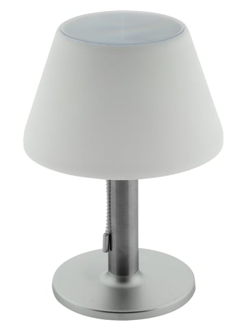 Garden Hero LED-Solar-Tischleuchte in Weiß/ Silber - (H)28 x Ø 20 cm