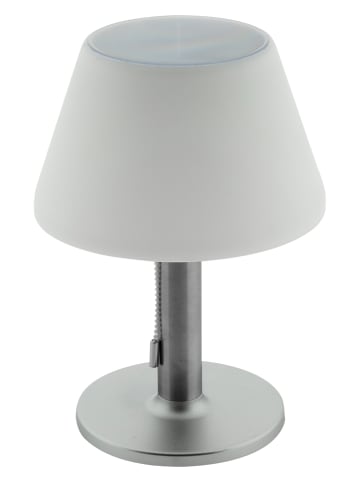 Profigarden LED-Solar-Tischleuchte in Weiß/ Silber - (H)28 x Ø 20 cm