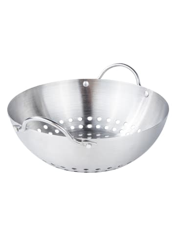 Profigarden Edelstahl-Grillwok - (B)22,5 x (H)9 x (T)20,5 cm