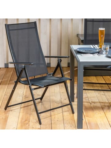 Nature Fellow Tuinklapstoel antraciet - (B)68 x (H)106 cm