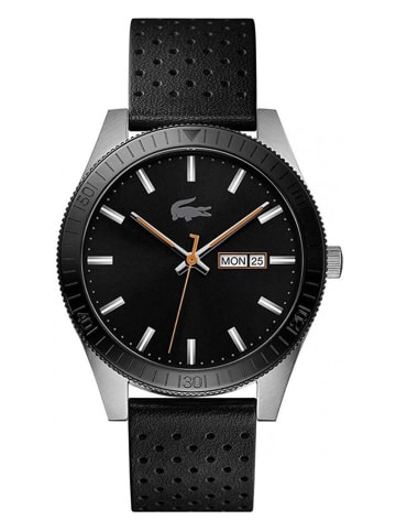 Lacoste Zegarek kwarcowy "Legacy" w kolorze srebrno-czarnym