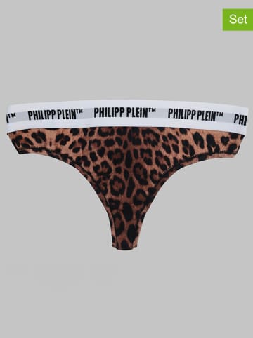 Philipp Plein 2er-Set: Slips in Hellbraun