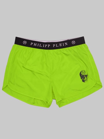 Philipp Plein Szorty kąpielowe w kolorze zielonym