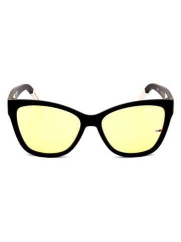 Tommy Hilfiger Damen-Sonnenbrille in Schwarz/ Gelb