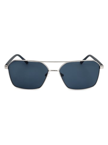 Calvin Klein Herren-Sonnenbrille in Silber/ Dunkelblau