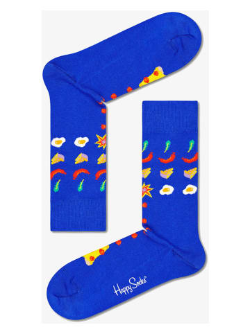 Happy Socks 2tlg. Geschenkset in Blau/ Schwarz/ Bunt