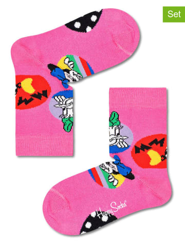 Happy Socks 2-delige set: sokken roze
