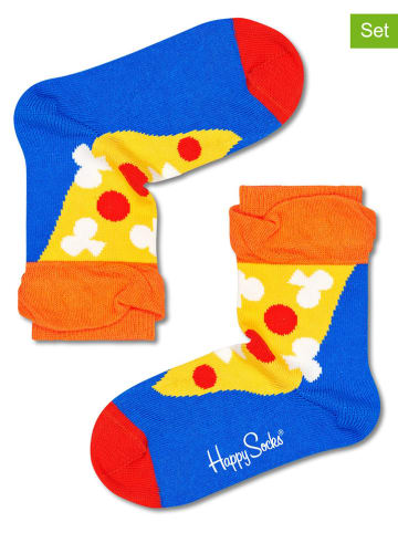 Happy Socks 2er-Set: Socken in Blau/ Gelb