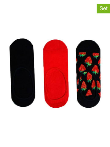 Happy Socks 3-delige set: sokken zwart/rood