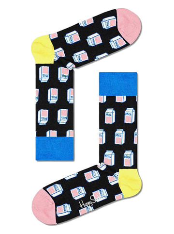 Happy Socks Skarpety w kolorze czarnym ze wzorem