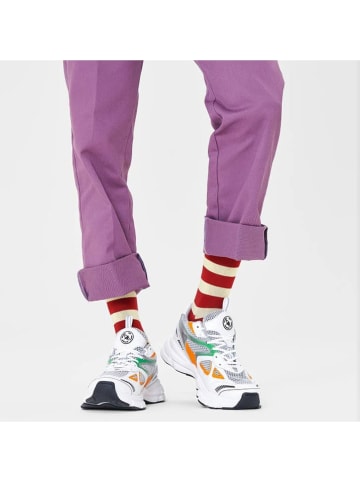Happy Socks Skarpety w kolorze czerwono-kremowym