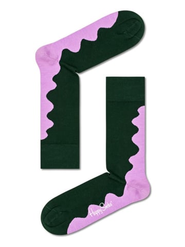 Happy Socks Sokken donkergroen/paars
